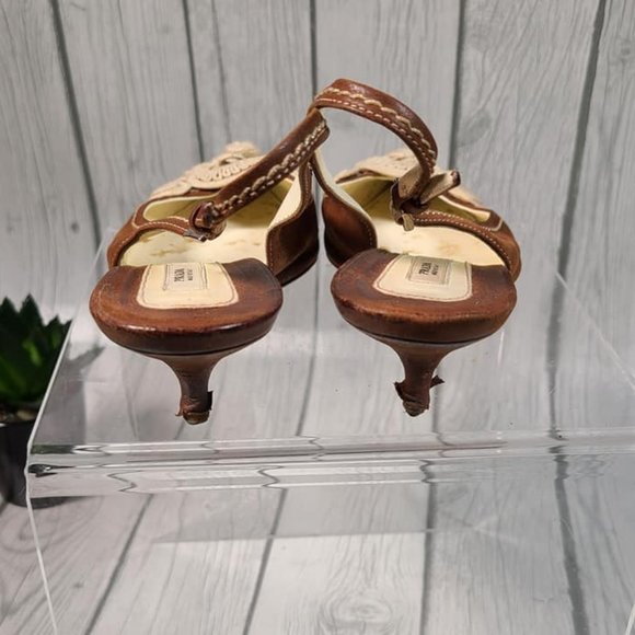 Prada Vintage Crochet Slingback Heels SEE PICS - Picture 3 of 9
